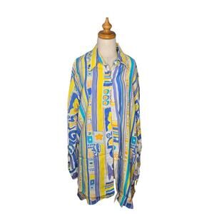 Vintage La Costa Spa Buttoned Colorful Shirt sz L